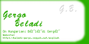 gergo beladi business card